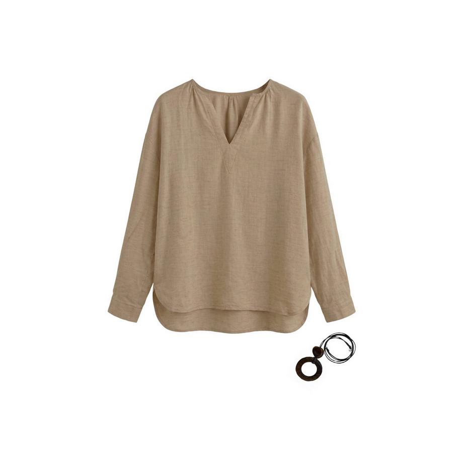 Roberta Rossi Blusa a maniche lunghe con scollo a V  