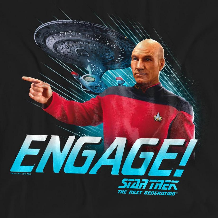 Star Trek Star Trek Engage Bedrucktes T-Shirt  