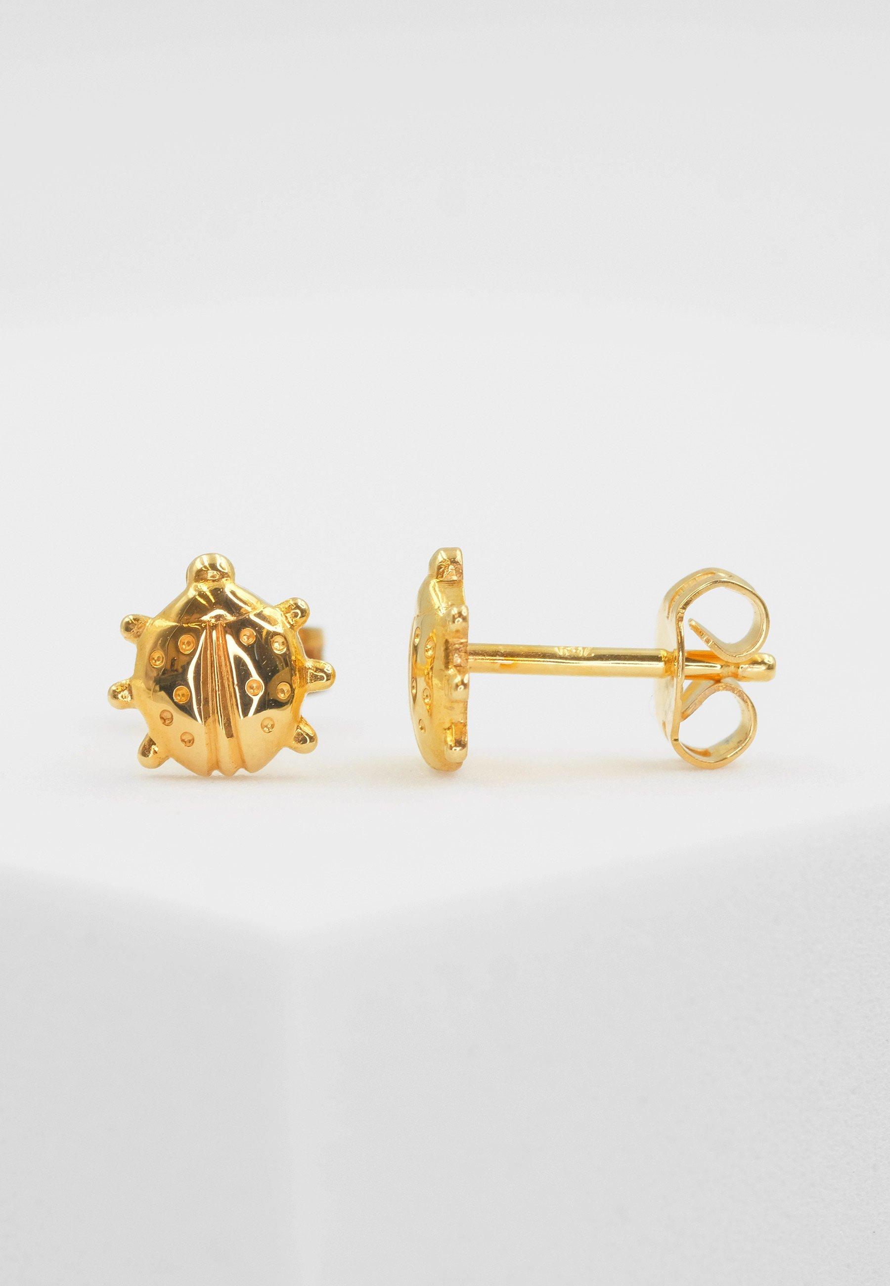 MUAU Schmuck  Ohrstecker Gelbgold 750, 7mm 