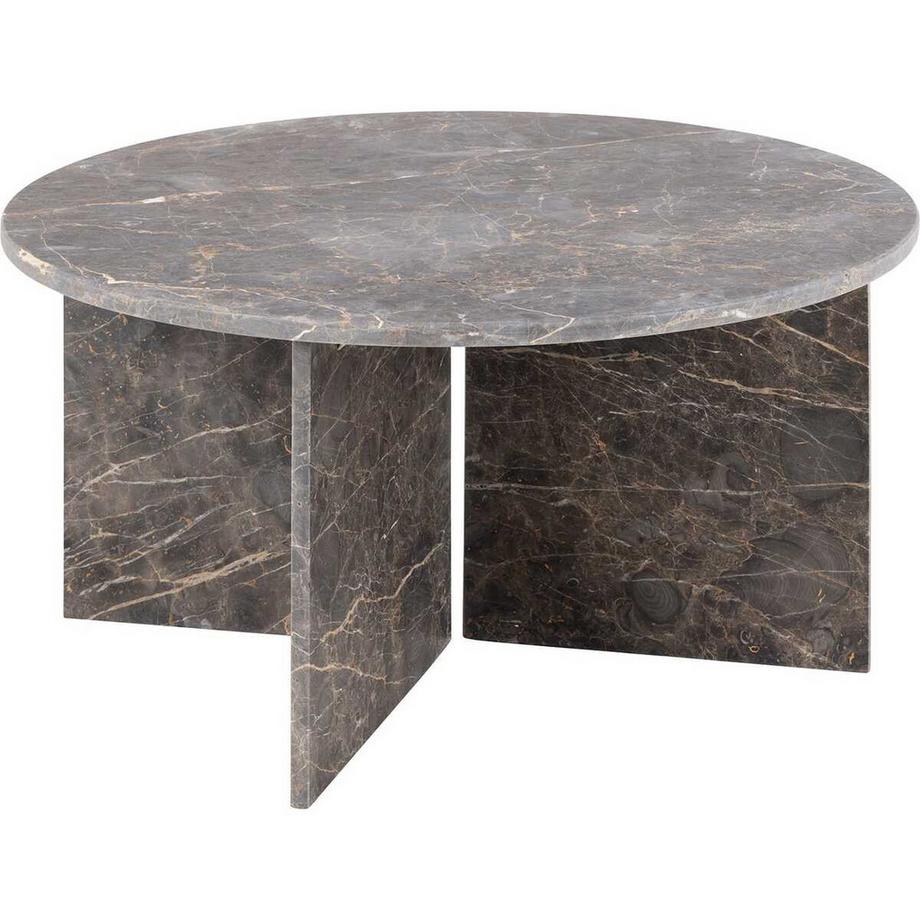 mutoni Table basse Venus marbre brun 90  
