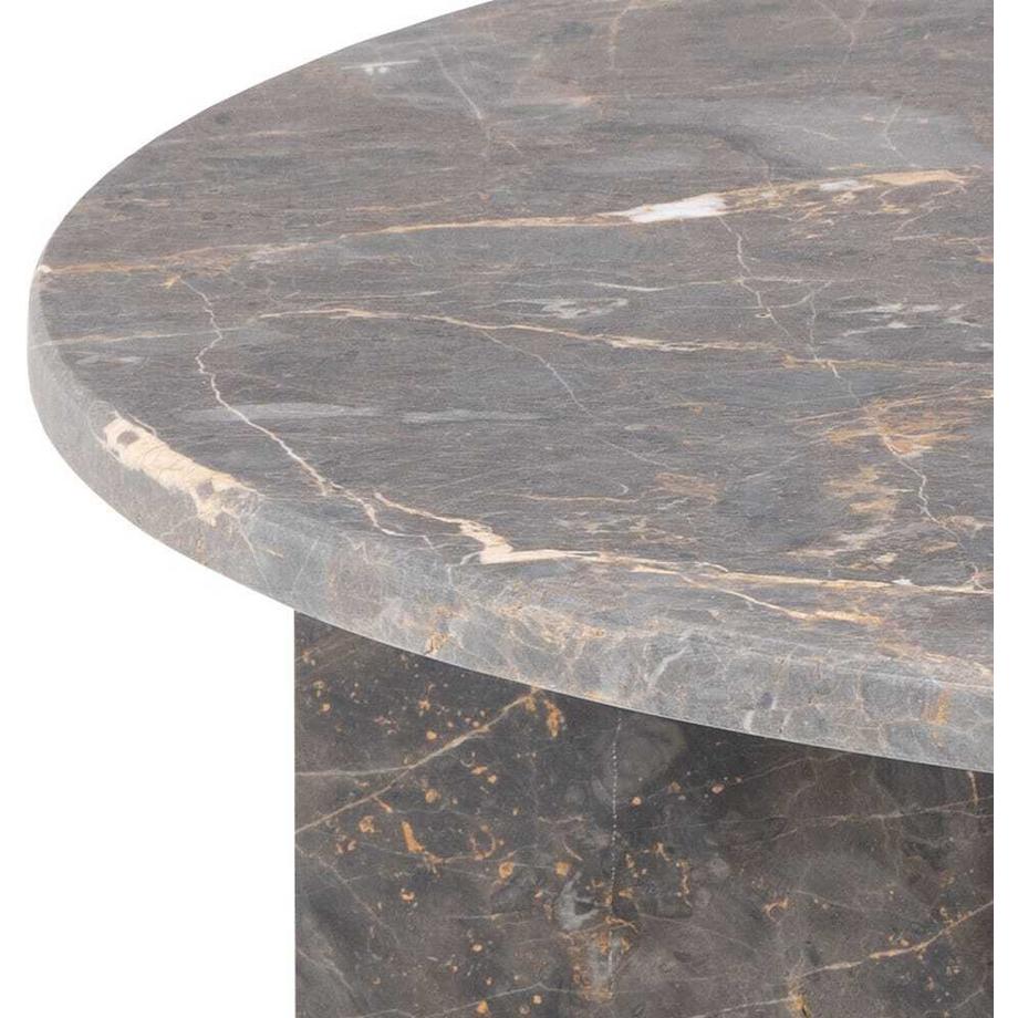 mutoni Table basse Venus marbre brun 90  