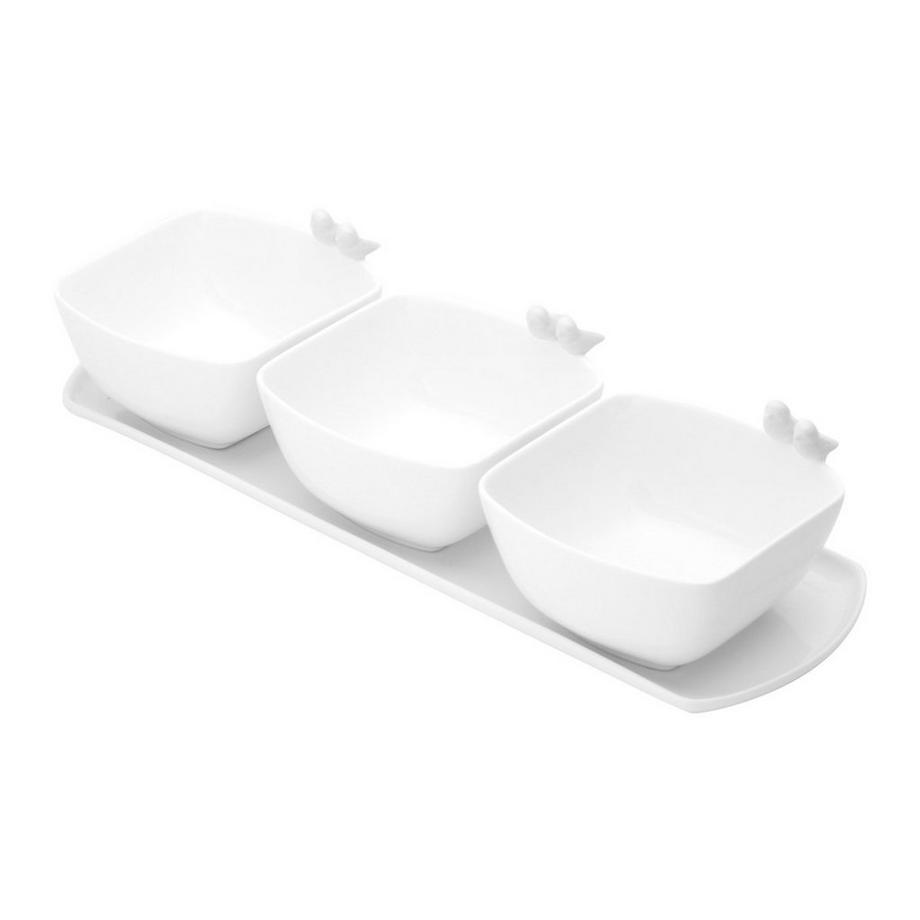 Wolff  Vorspeisen-Set mit 3 Schalen und Löffeln 