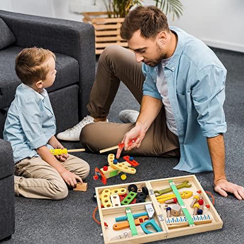 Activity-board  Kinder Werkzeug Werkzeugkasten Kinder mit Farbige Holzwerkzeuge 