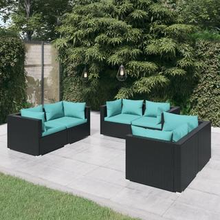 VidaXL set salotto da giardino Polirattan  