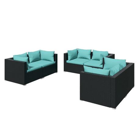 VidaXL set salotto da giardino Polirattan  