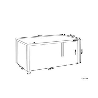 Beliani Tavolo da pranzo da giardino en Vetro temperato Moderno CATANIA  
