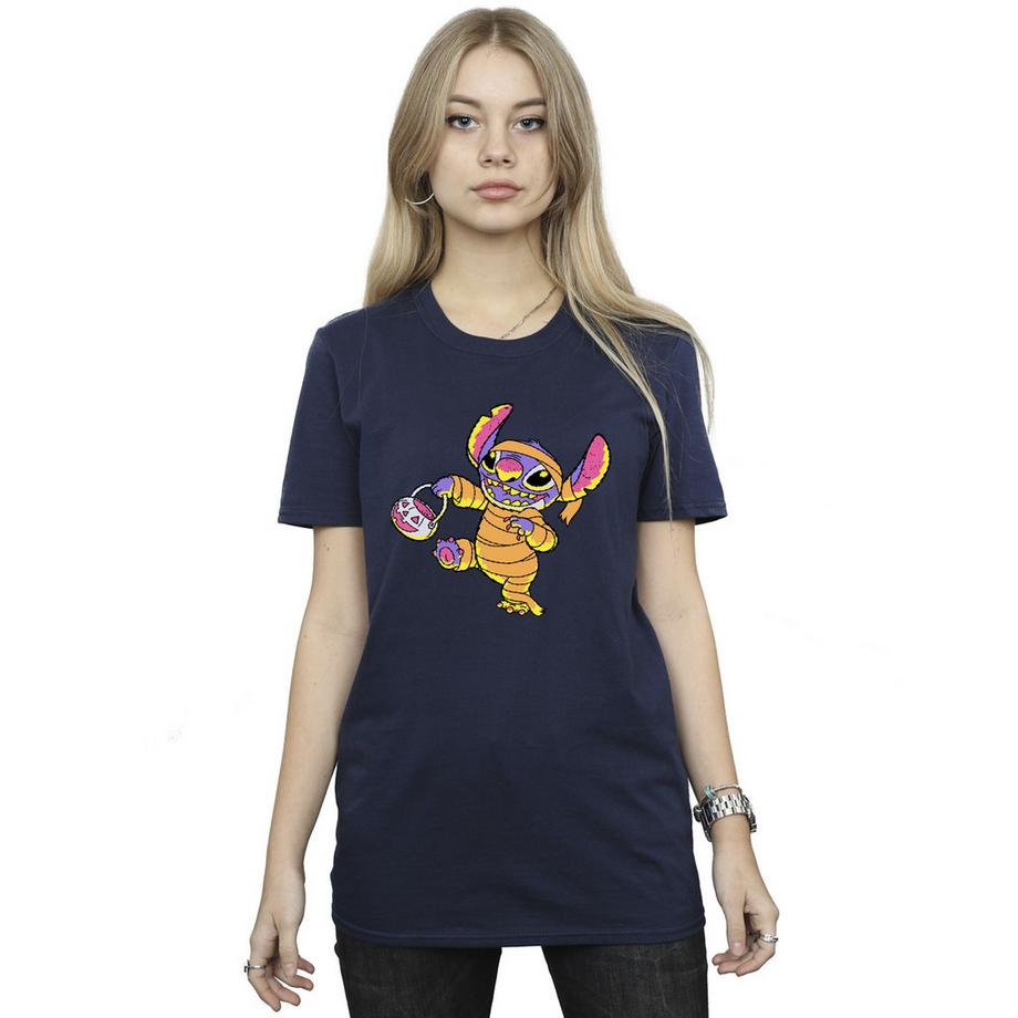 Lilo & Stitch Trick Or Treat Pumpkinhead T-Shirt Coupe Cintrée  