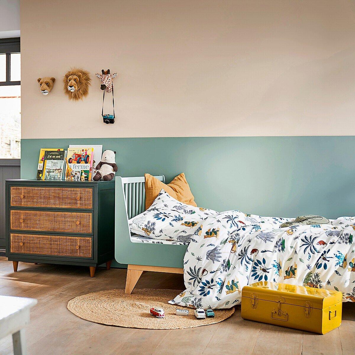 La Redoute Intérieurs Petite Jungle Bio-Baumwolle Fixleintuch  