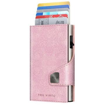 Wallet CLICK & slide Glitter Rosé, silber