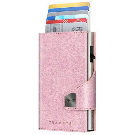 Tru Virtu Wallet CLICK & slide Glitter Rosé, argent  