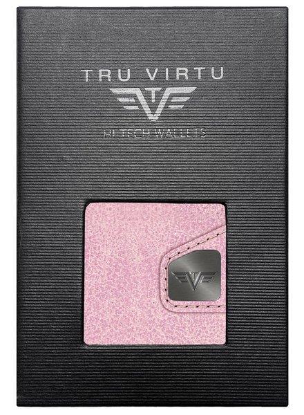 Tru Virtu Wallet CLICK & slide Glitter Rosé, argento  