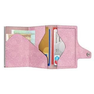 Tru Virtu Wallet CLICK & slide Glitter Rosé, argent  