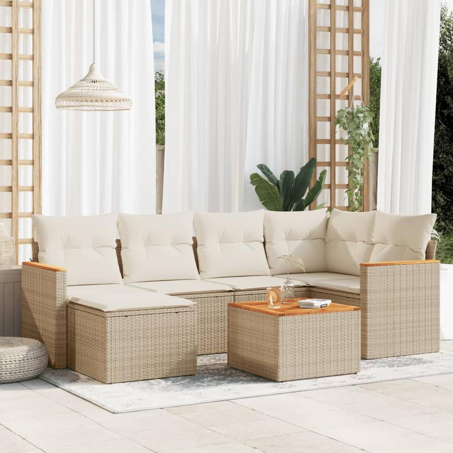 VidaXL Ensemble de canapés de jardin rotin synthétique  