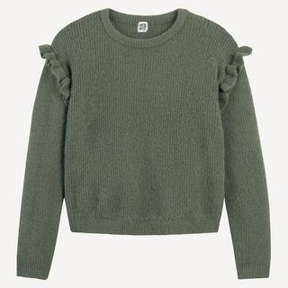 La Redoute Collections  Feinstrick-Pullover mit Rundhals und Volants 
