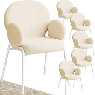 Tectake Chaise rembourrée Scandi, tissu bouclette  