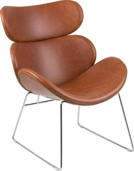 mutoni Poltrona lounge Bubble cromo cognac  