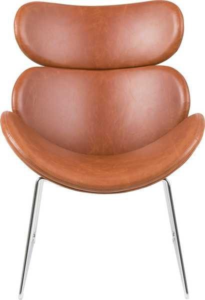 mutoni Chaise longue Bubble chrome cognac  