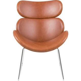 mutoni Chaise longue Bubble chrome cognac  