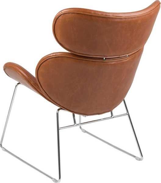 mutoni Poltrona lounge Bubble cromo cognac  