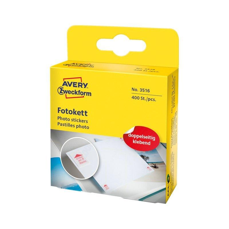 Avery-Zweckform AVERY ZWECKFORM Klebepunkte photo 12x12mm 3516 im Spender, perm. 400 Stück  