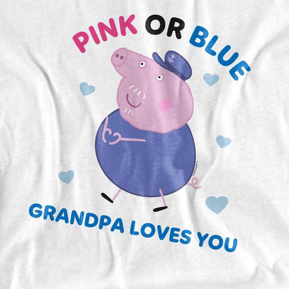 Peppa Pig T-Shirt Pink Or Blue Grandma Pig Loves You  