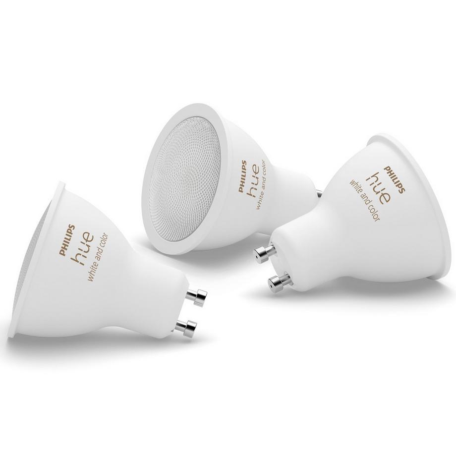 Philips Hue Ambiance Blanc et Couleur GU10 400lm pack de 3  