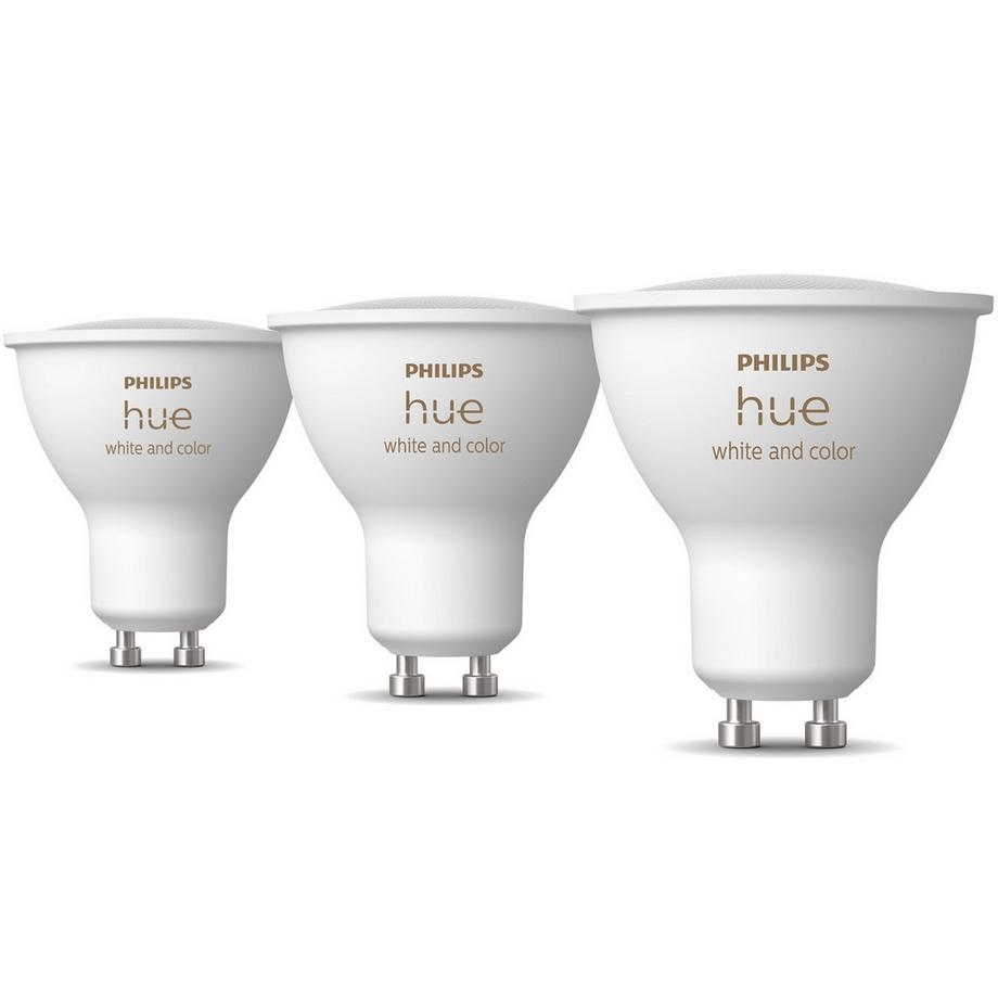 Philips Hue Ambiance Blanc et Couleur GU10 400lm pack de 3  