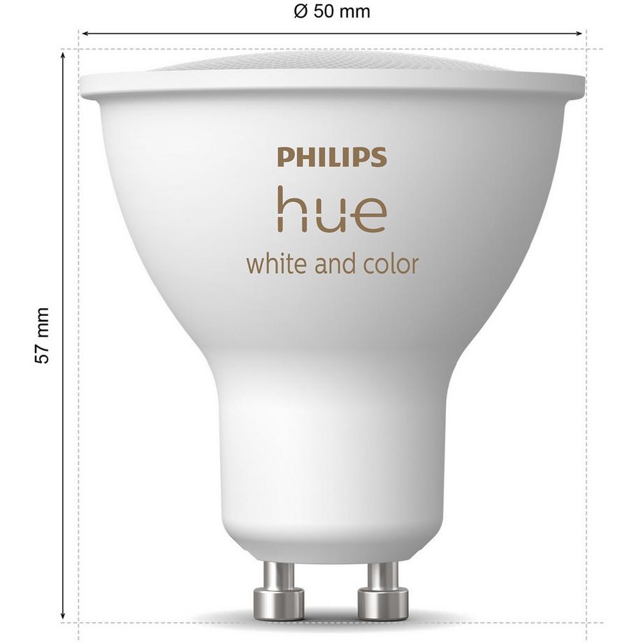 Philips Hue Ambiance Blanc et Couleur GU10 400lm pack de 3  