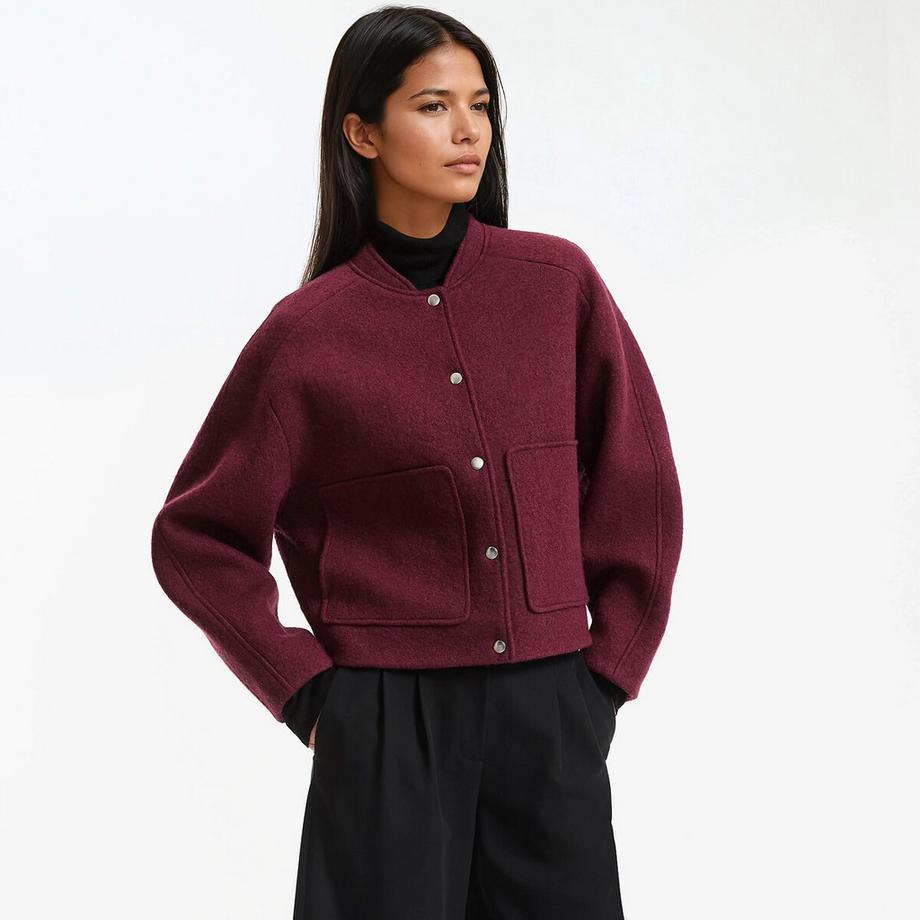 La Redoute Collections Blouson corto con bottoni a pressione  