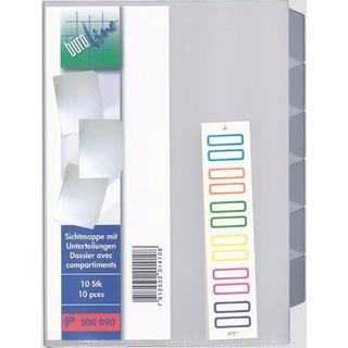 BÜROLINE BÜROLINE Sichtmappen A4 500090 transparent 6 Fächer  