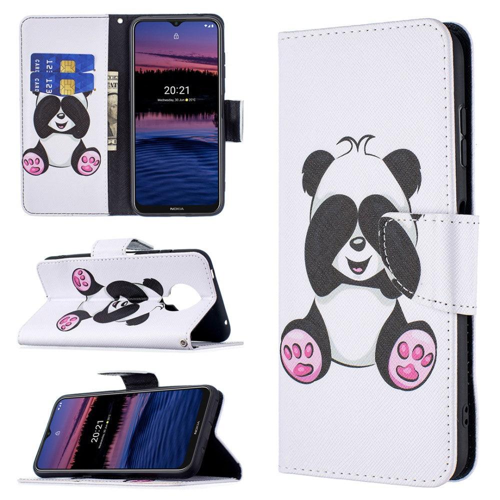 Cover-Discount  custodia Nokia G10 / G20 - Farfalla in pelle bianca 