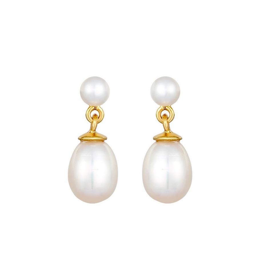 Elli  Ohrringe Hänger-Ohrring Süsswasserzuchtperlen 