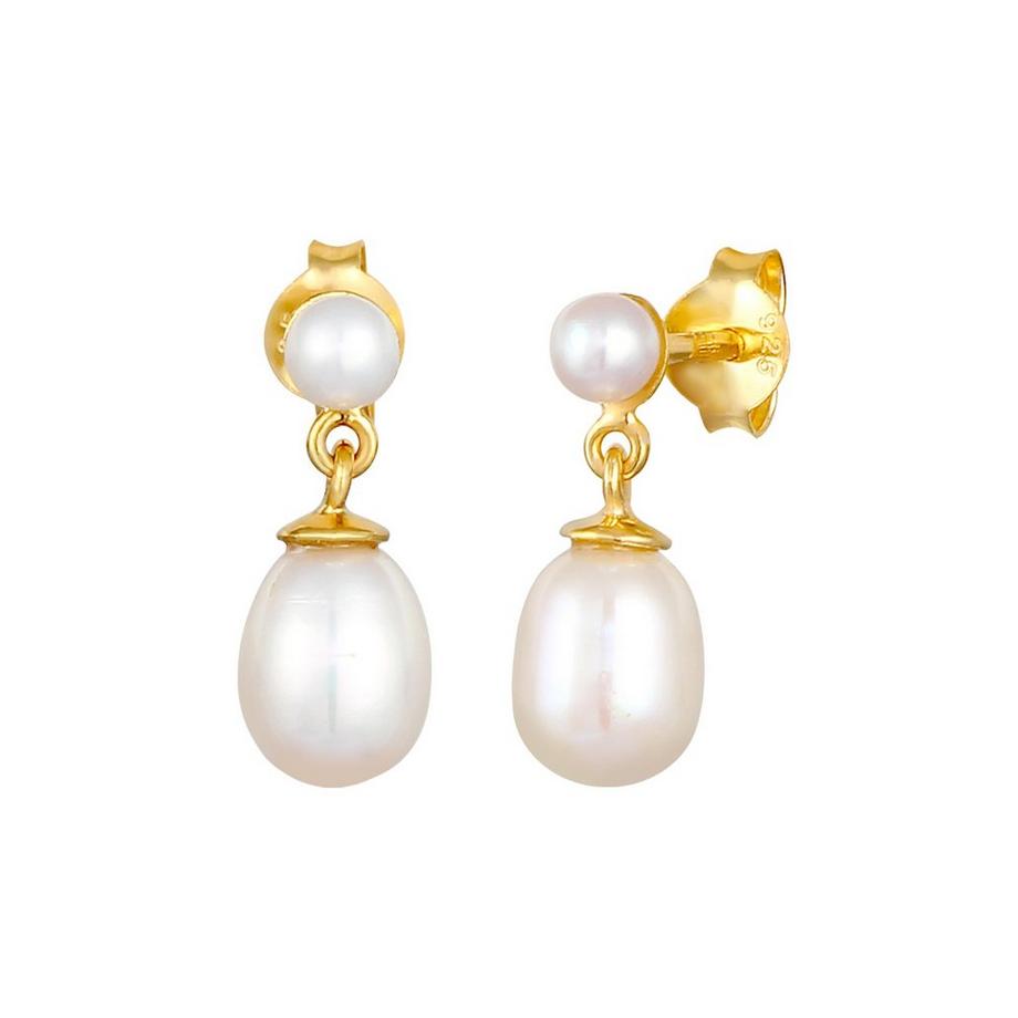 Elli  Ohrringe Hänger-Ohrring Süsswasserzuchtperlen 