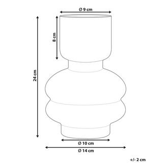 Beliani Vase à fleurs en Verre Traditionnel RODIA  