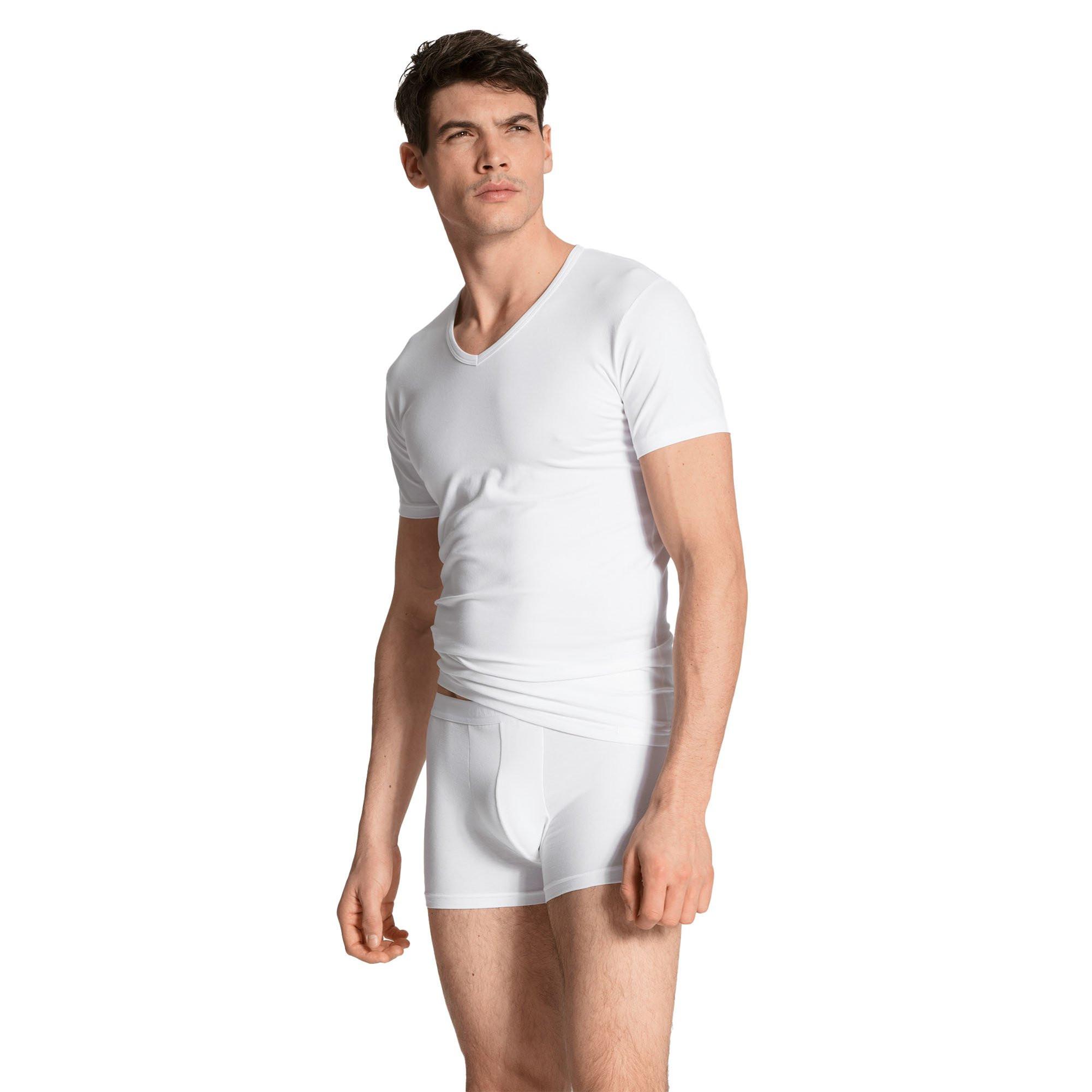 CALIDA Natural Benefit T-shirt Scollo a V Confezione da 4  