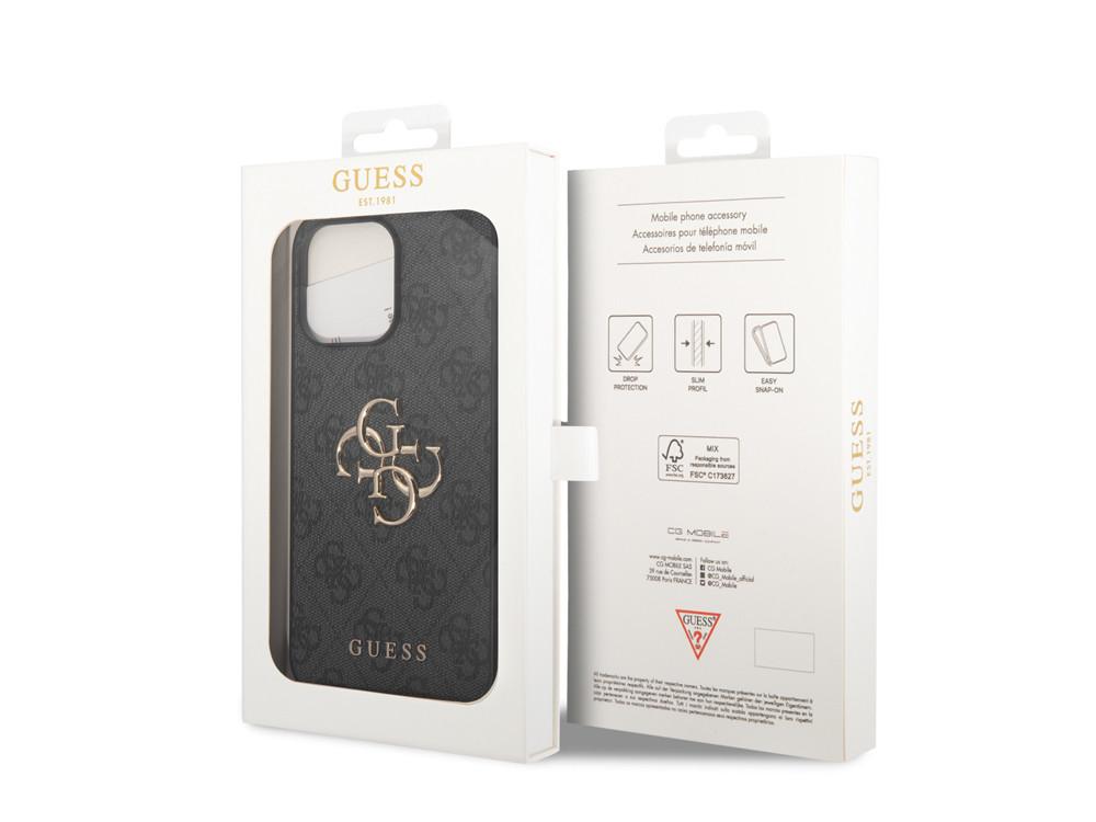 GUESS  Coque pour iPhone 15 Pro PU 4G Big 