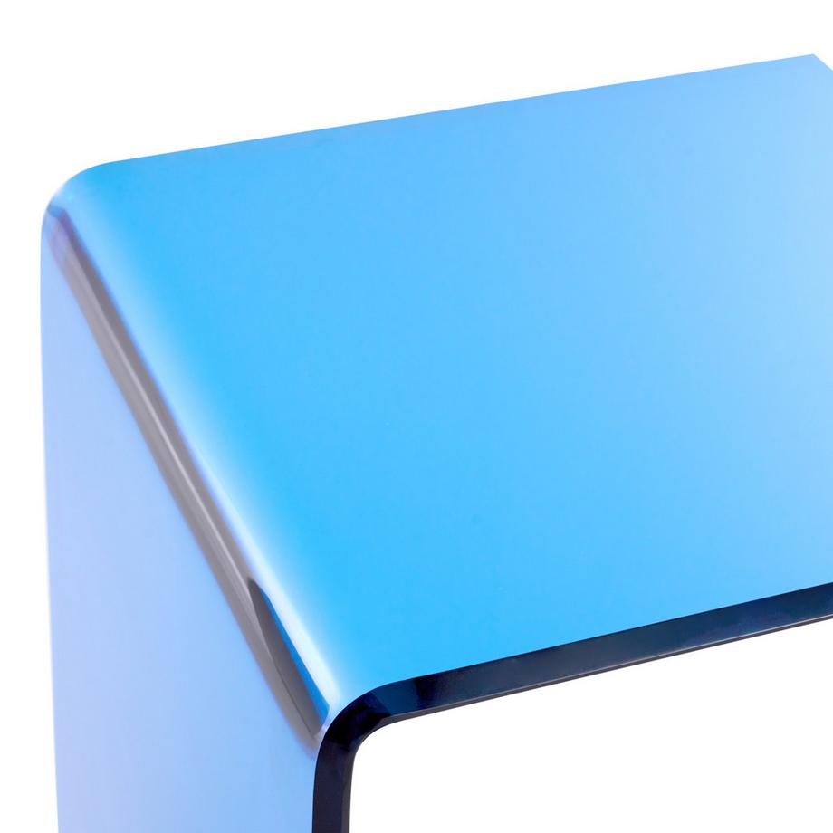 Beliani Table d'appoint en Verre de sécurité  LOURDES  