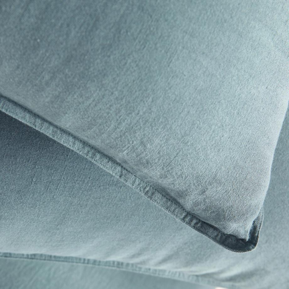 La Redoute Intérieurs Taie d'oreiller unie en coton/lin lavé  