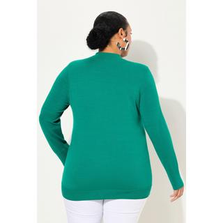 Ulla Popken  Pullover, Stehkragen, Langarm, Rippbündchen 