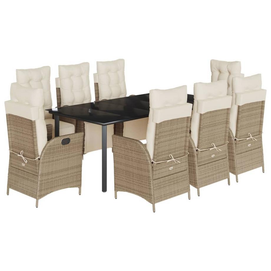 set da pranzo da giardino Polirattan