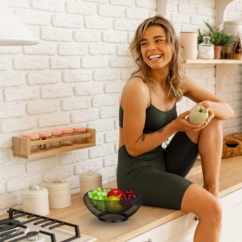 B2X  Obstschale aus Metall mit Doppelwänden 