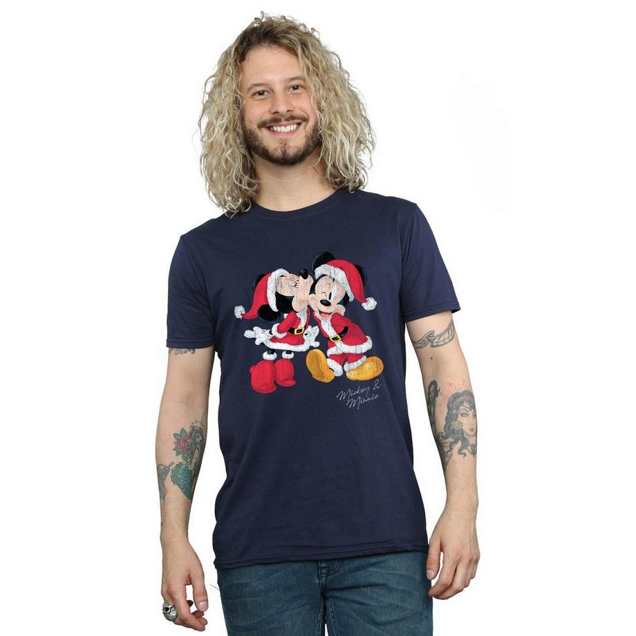 Disney Mickey e Minnie Christmas Kiss T-Shirt  