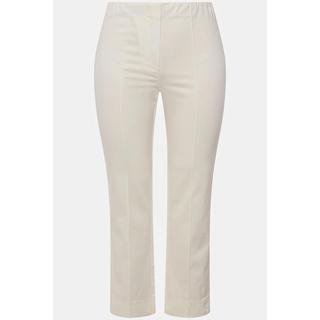 Ulla Popken Pantaloni Nervature Gamba Aderente Vita Elastica Spacchi  