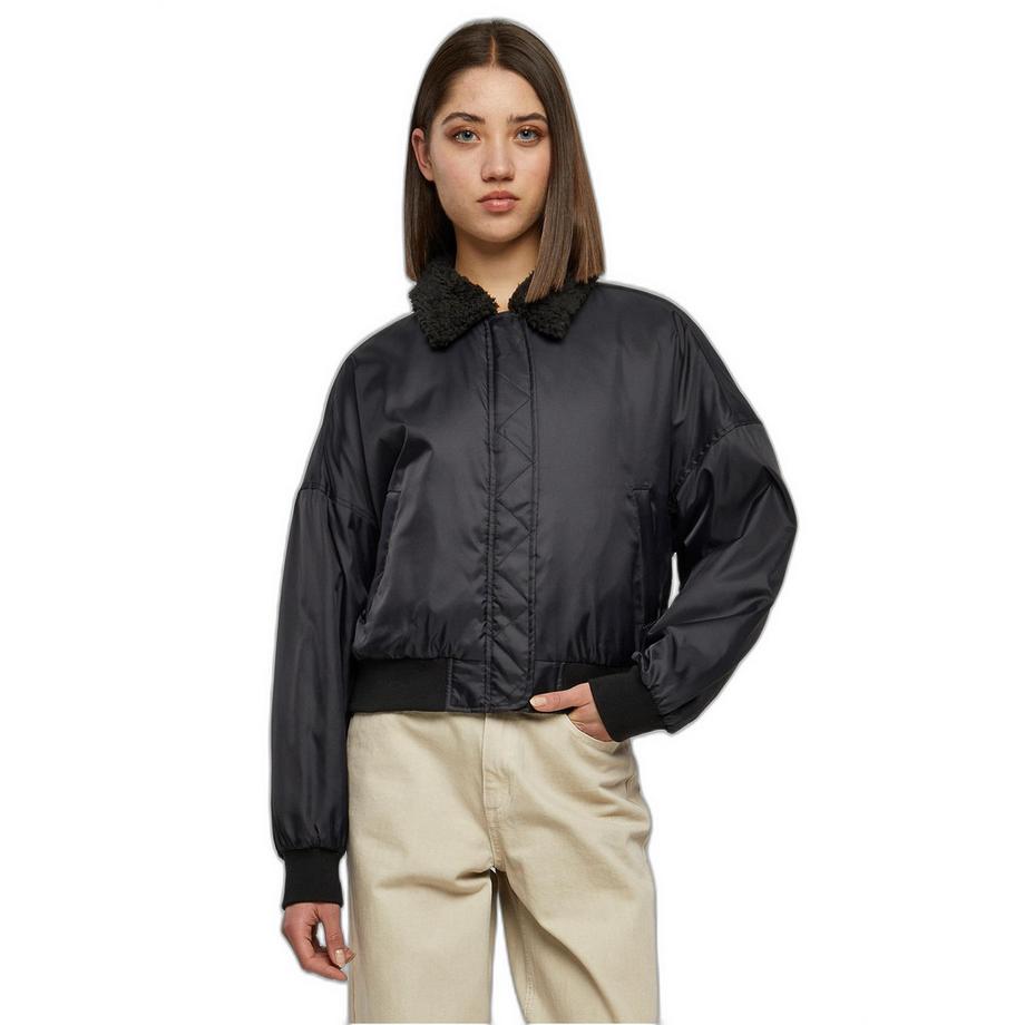 URBAN CLASSICS Bomberjacke mit Kunstfellkragen  