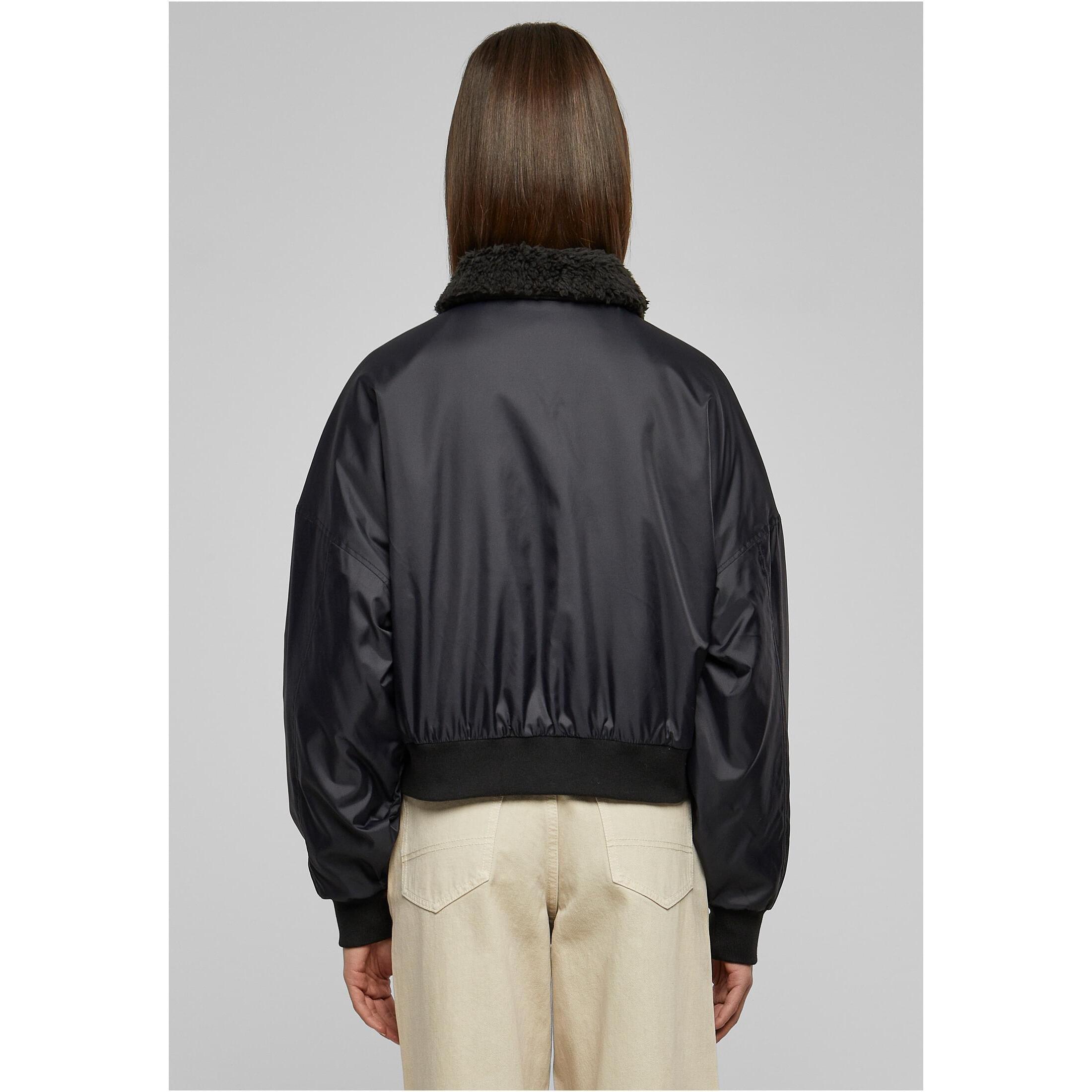 URBAN CLASSICS Bomberjacke mit Kunstfellkragen  