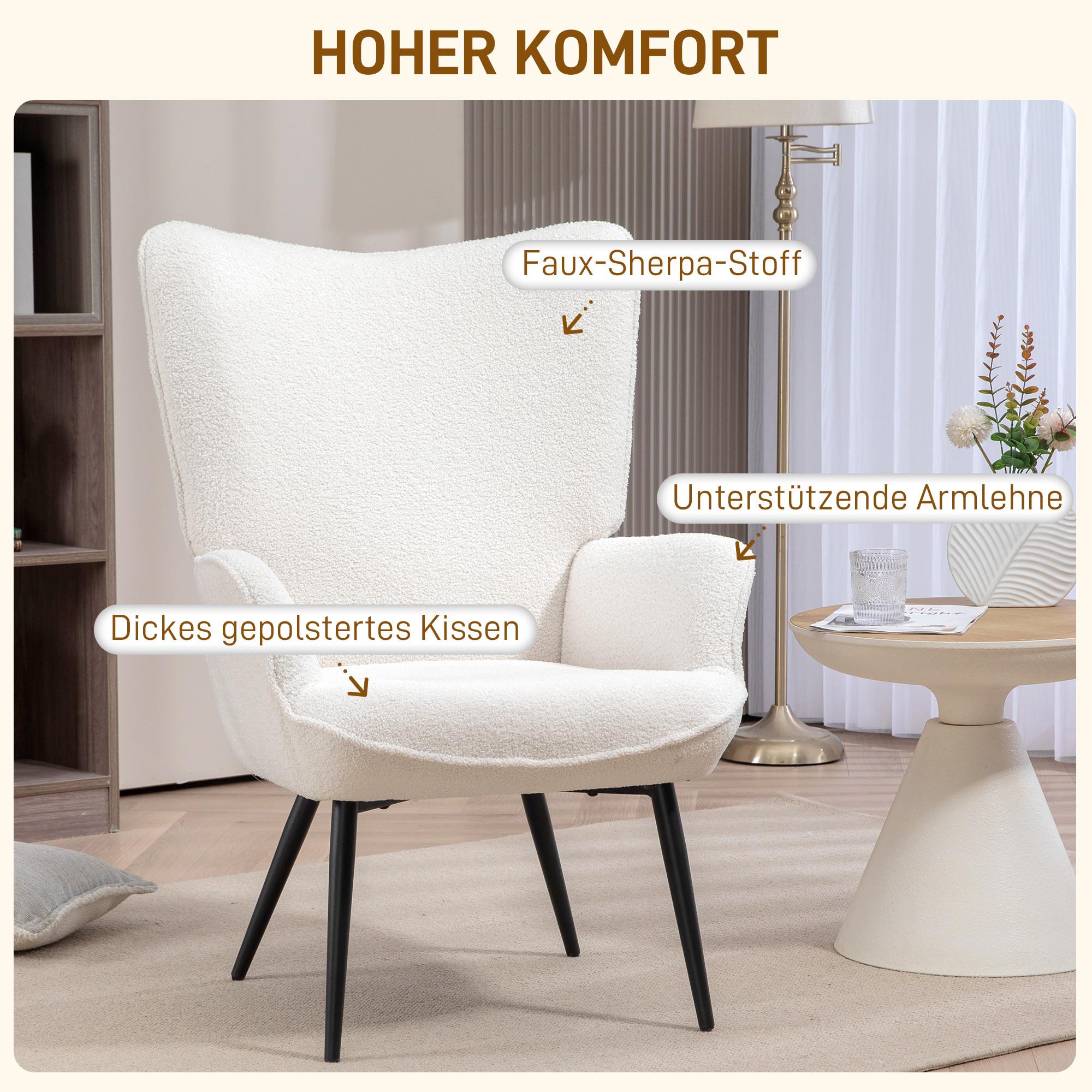 HOMCOM Fauteuil à oreilles  