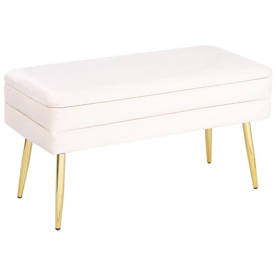 Sitzbank mit Stauraum aus Samtstoff Glamourös DURHAM