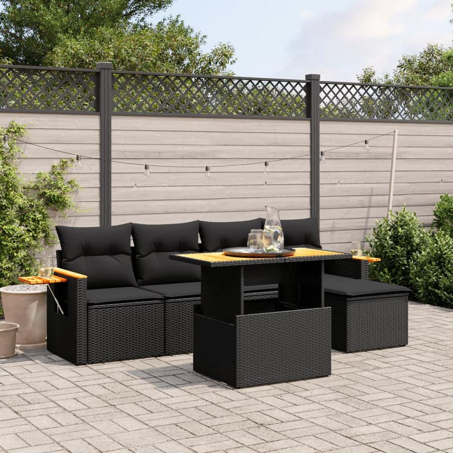 VidaXL set divano da giardino Polirattan  
