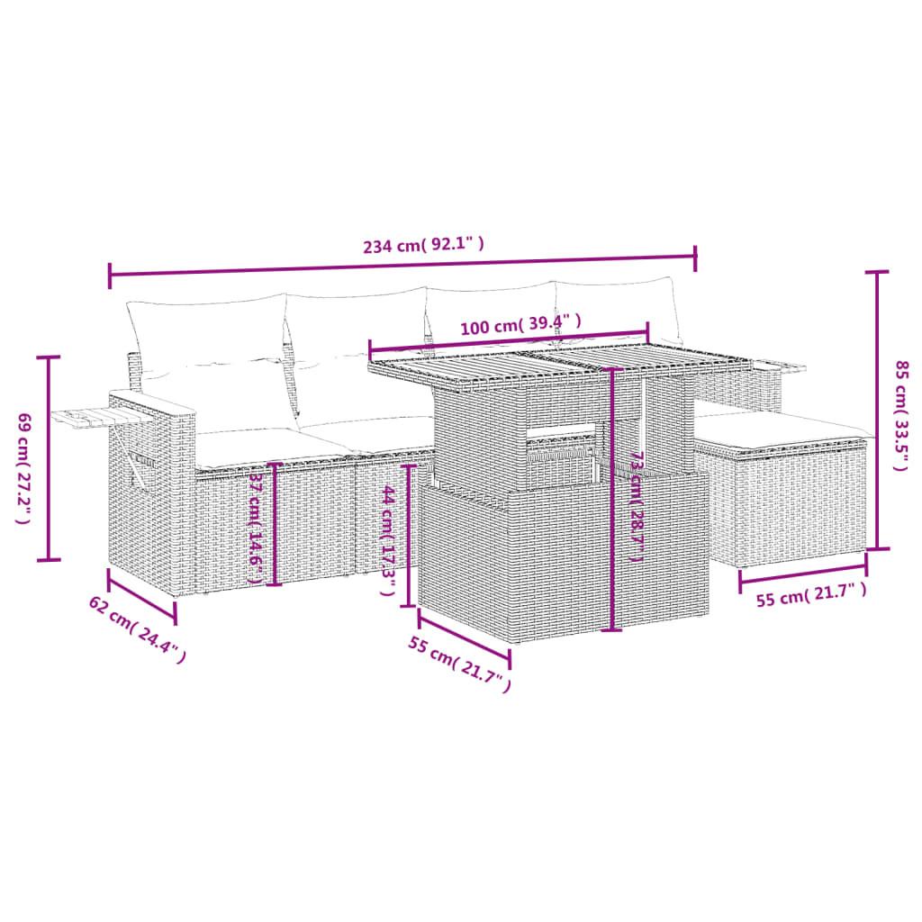 VidaXL Garten sofagarnitur poly-rattan  