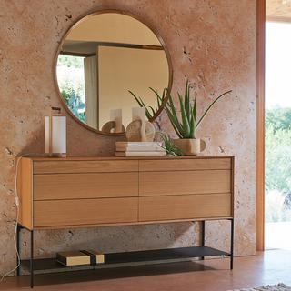 AM.PM Miroir rond chêne massif  